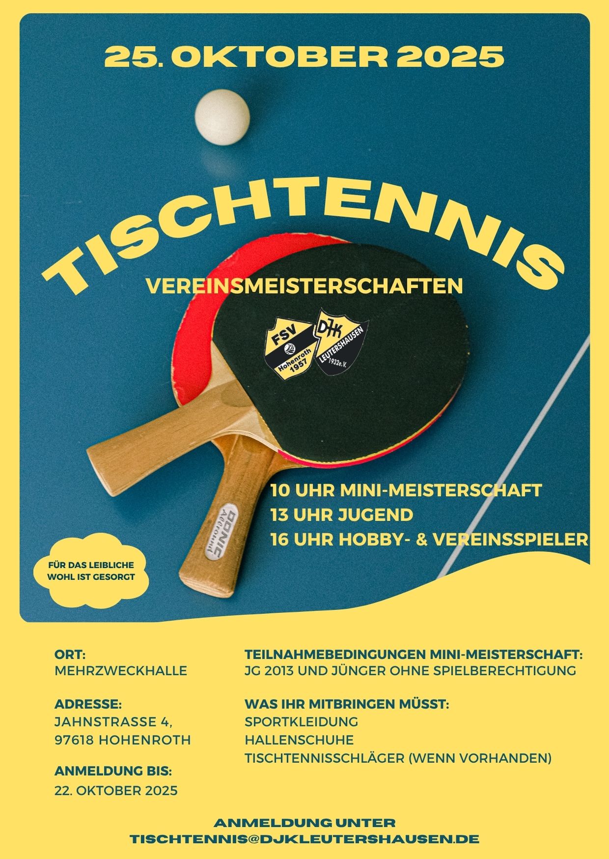 Vereinsmeisterschaft Tischtennis 2025